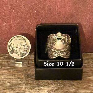 Sterling Silver Horse Saddle Ring Size 10.5
